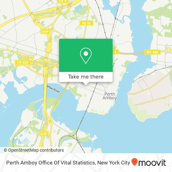 Perth Amboy Office Of Vital Statistics map