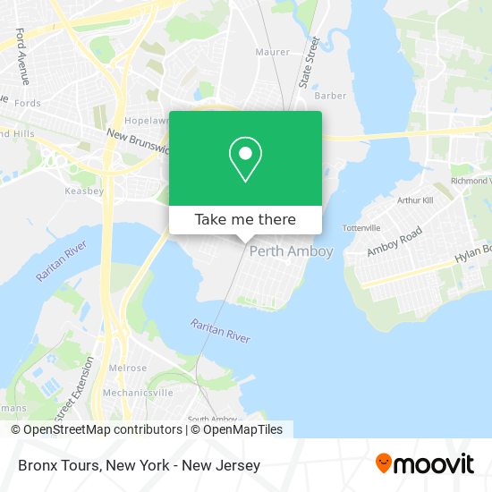 Bronx Tours map