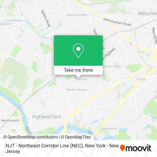 NJT - Northeast Corridor Line (NEC) map