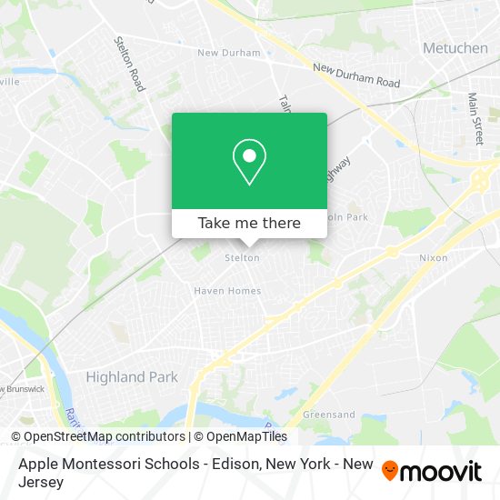 Apple Montessori Schools - Edison map