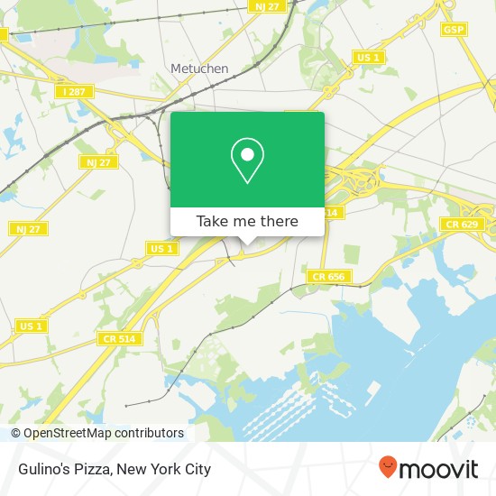 Gulino's Pizza map