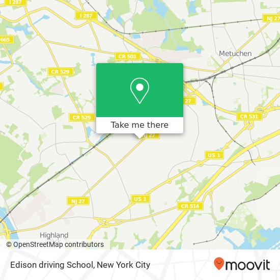 Mapa de Edison driving School