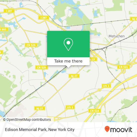 Edison Memorial Park map