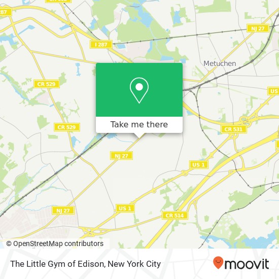 The Little Gym of Edison map