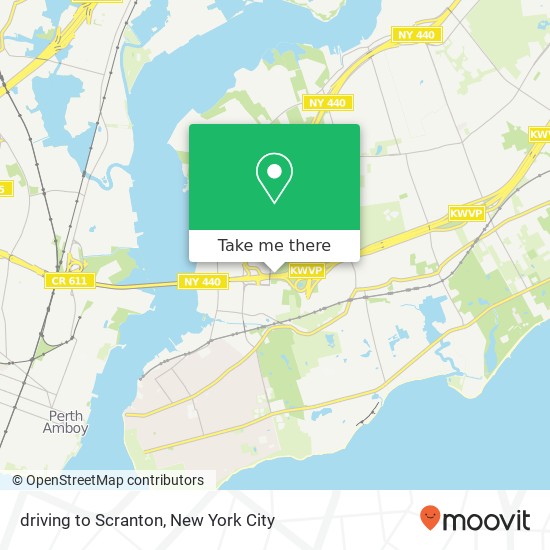 Mapa de driving to Scranton