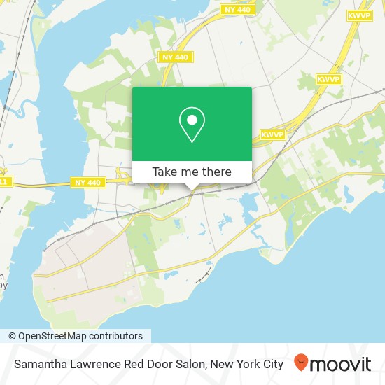 Mapa de Samantha Lawrence Red Door Salon