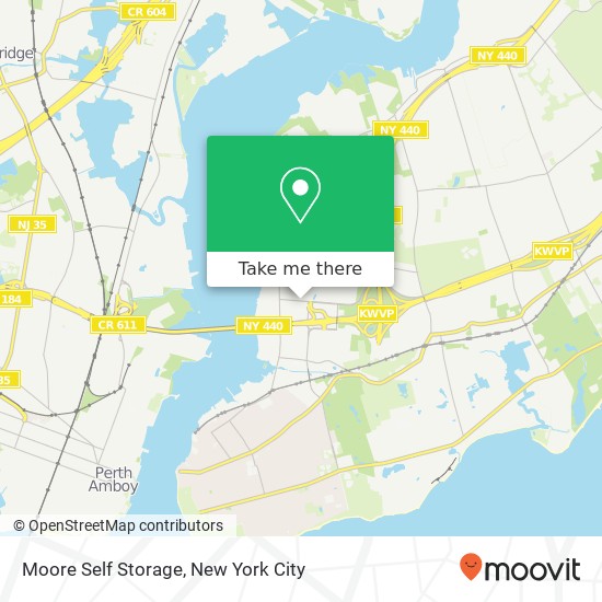 Moore Self Storage map