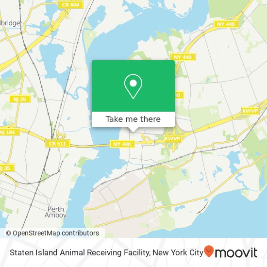 Mapa de Staten Island Animal Receiving Facility