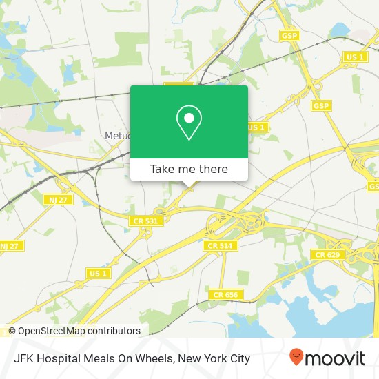 Mapa de JFK Hospital Meals On Wheels