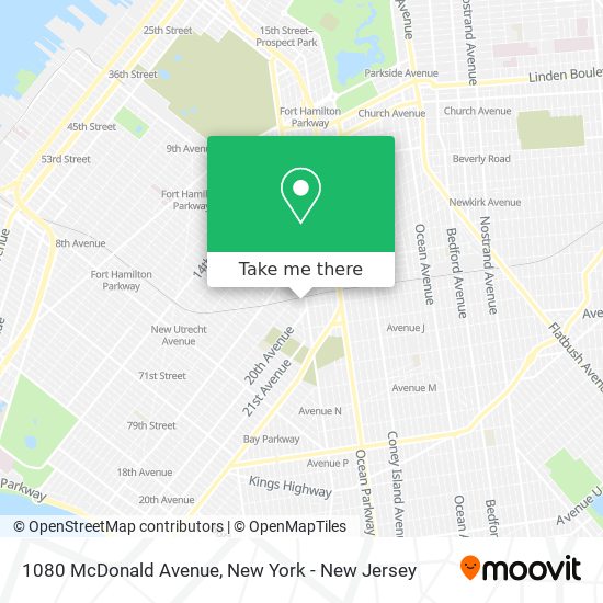 Mapa de 1080 McDonald Avenue