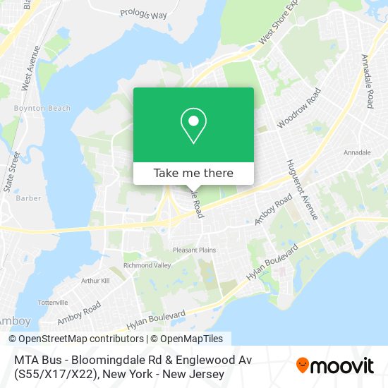 MTA Bus - Bloomingdale Rd & Englewood Av (S55 / X17 / X22) map