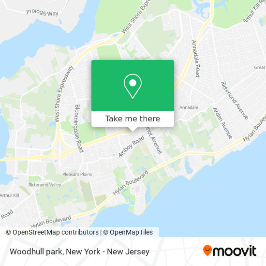 Mapa de Woodhull park
