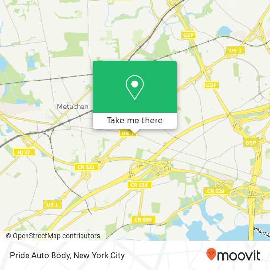 Pride Auto Body map