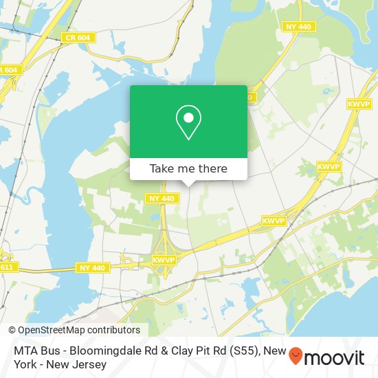 Mapa de MTA Bus - Bloomingdale Rd & Clay Pit Rd (S55)