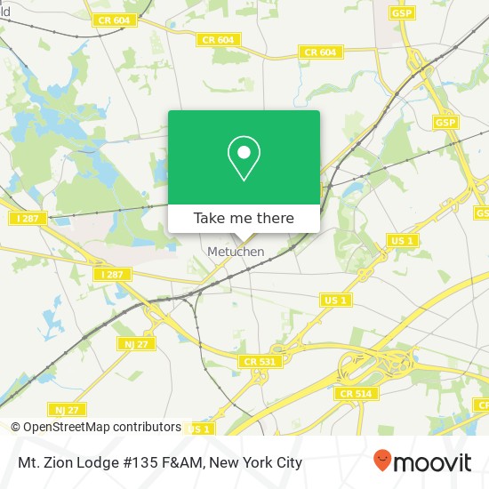 Mt. Zion Lodge #135 F&AM map