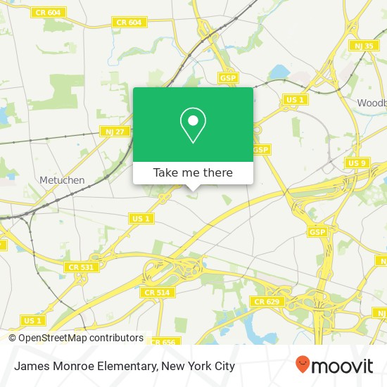 James Monroe Elementary map