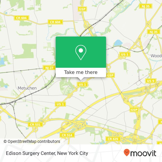 Mapa de Edison Surgery Center