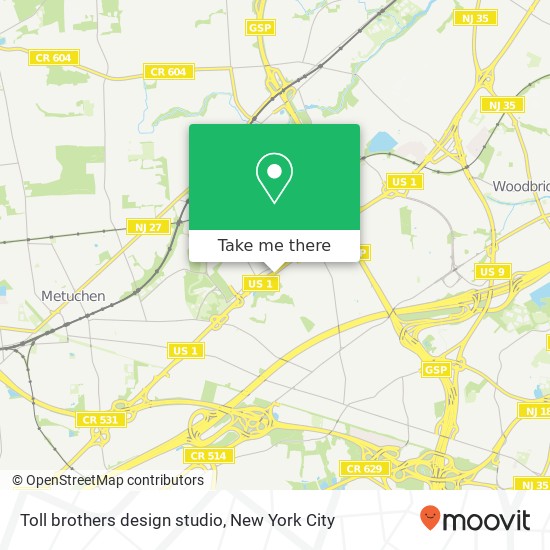 Mapa de Toll brothers design studio