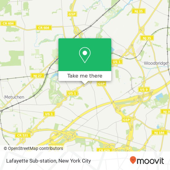 Mapa de Lafayette Sub-station