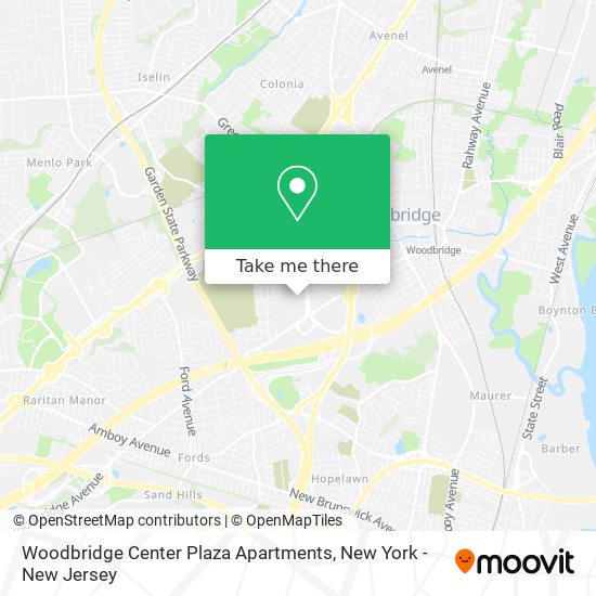 Woodbridge Center Plaza Apartments map