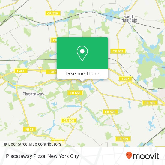 Piscataway Pizza map
