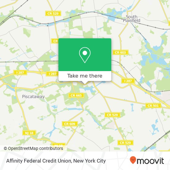 Mapa de Affinity Federal Credit Union