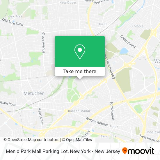 Mapa de Menlo Park Mall Parking Lot
