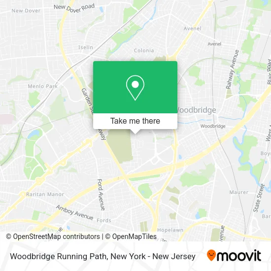 Woodbridge Running Path map