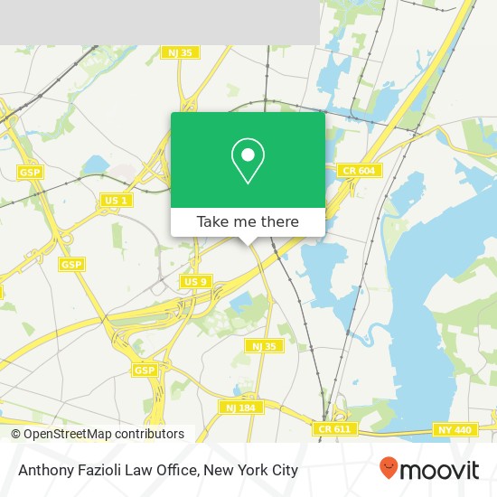 Anthony Fazioli Law Office map