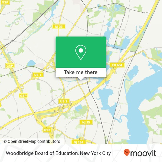 Woodbridge Board of Education map