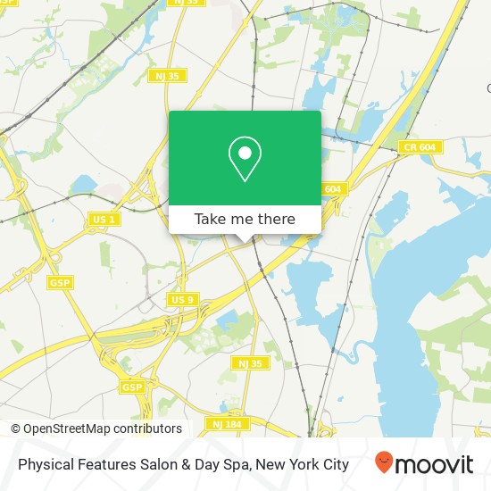 Physical Features Salon & Day Spa map