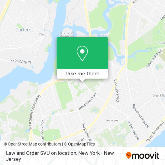 Mapa de Law and Order SVU on location