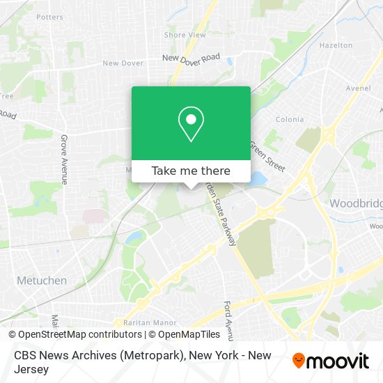 CBS News Archives (Metropark) map