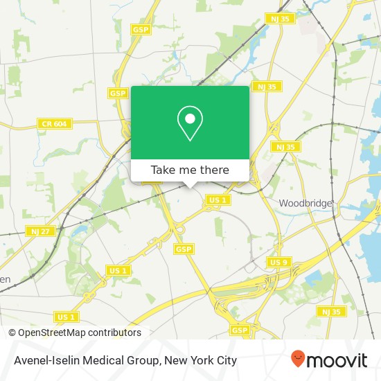 Avenel-Iselin Medical Group map