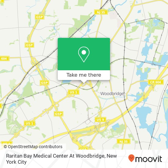 Raritan Bay Medical Center At Woodbridge map