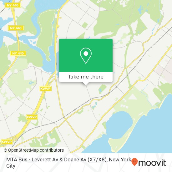 MTA Bus - Leverett Av & Doane Av (X7 / X8) map