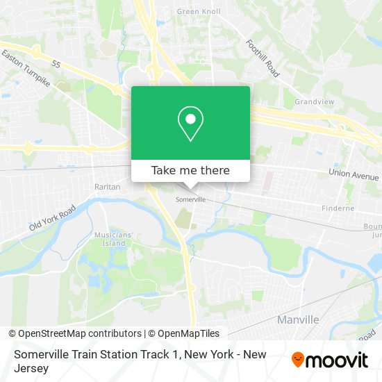 Somerville Train Station Track 1 map