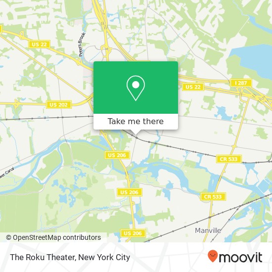 The Roku Theater map