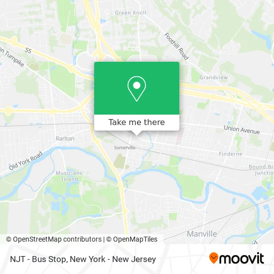 NJT - Bus Stop map