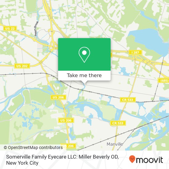 Somerville Family Eyecare LLC: Miller Beverly OD map