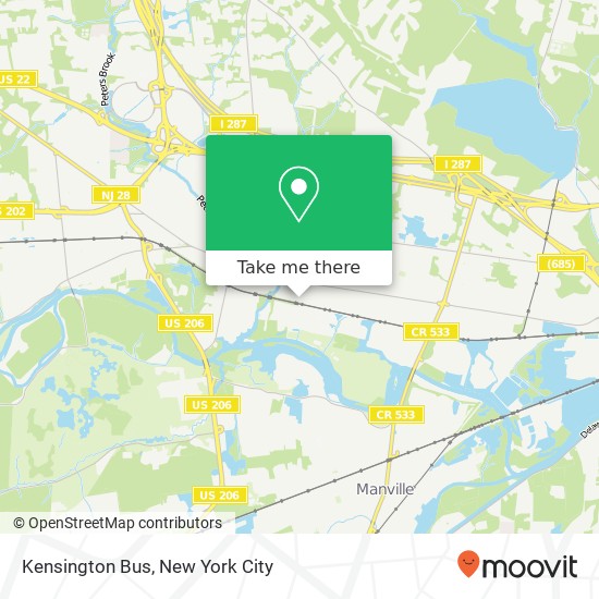 Kensington Bus map