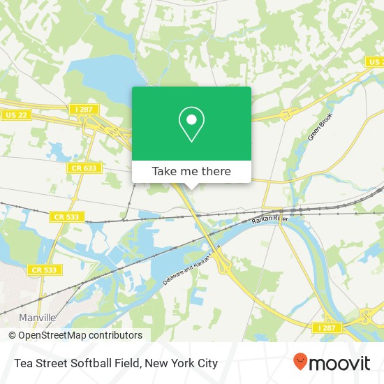 Mapa de Tea Street Softball Field
