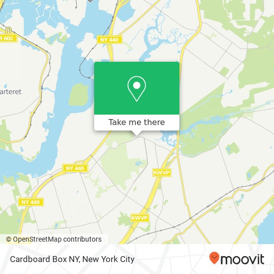 Cardboard Box NY map