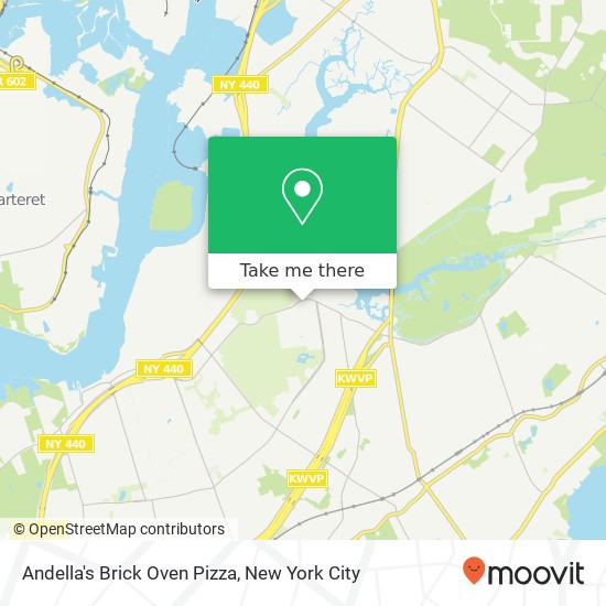 Andella's Brick Oven Pizza map