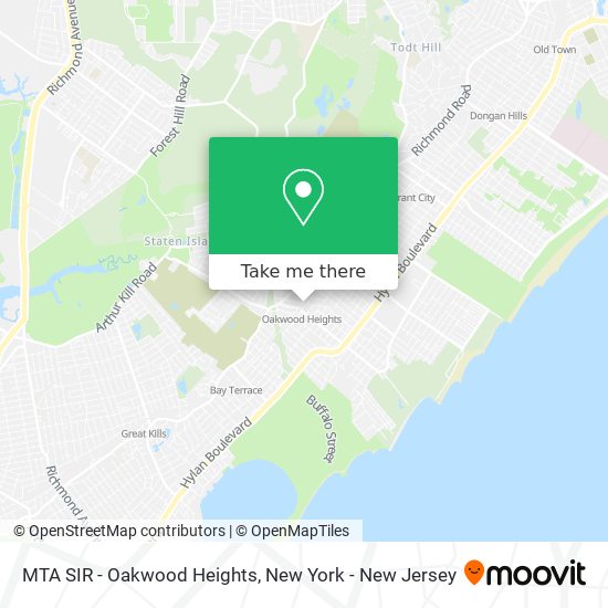 MTA SIR - Oakwood Heights map