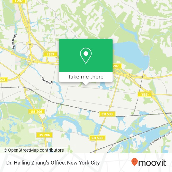 Mapa de Dr. Hailing Zhang's Office