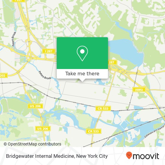 Bridgewater Internal Medicine map