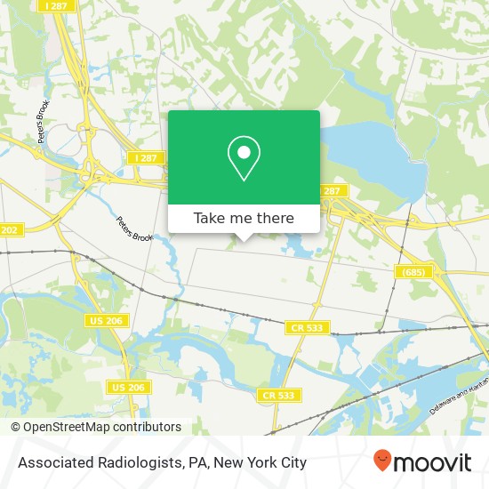 Associated Radiologists, PA map