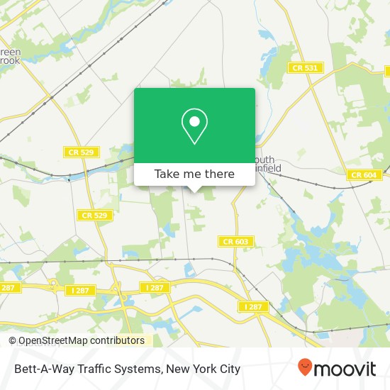 Bett-A-Way Traffic Systems map