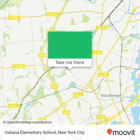 Indiana Elementary School map